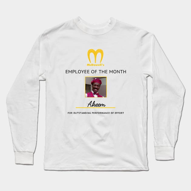 McDowell's Employee of the Month - Akeem Long Sleeve T-Shirt by BodinStreet